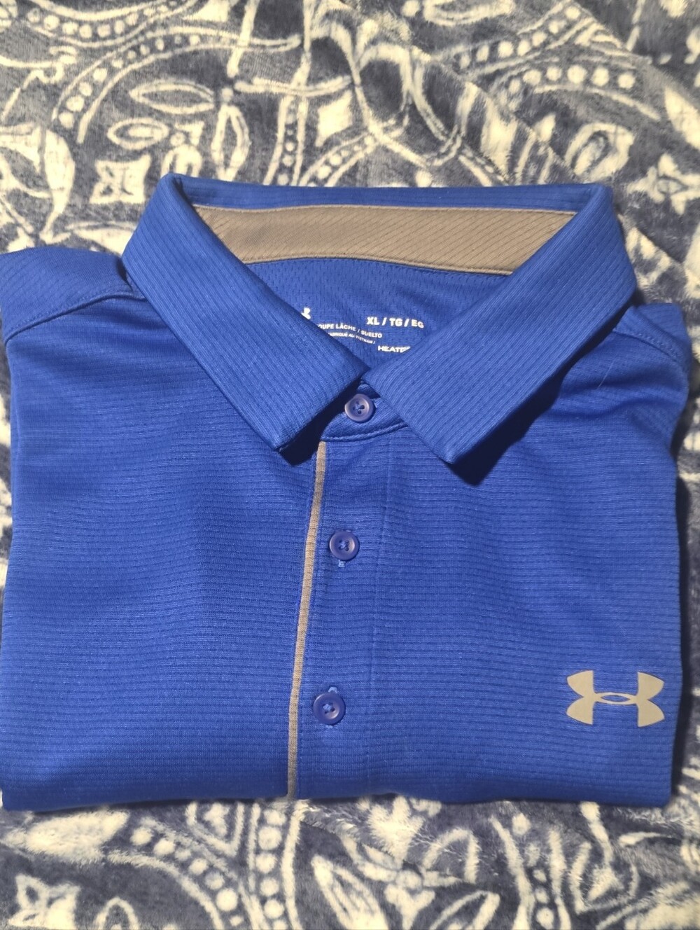 Under Armour Royal Blue Men’s Polo with Contrast Trim